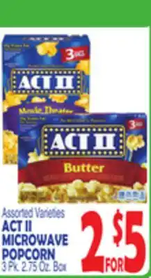 Bravo Supermarkets ACT II MICROWAVE POPCORN offer