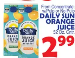 Bravo Supermarkets DAILY SUN ORANGE JUICE offer
