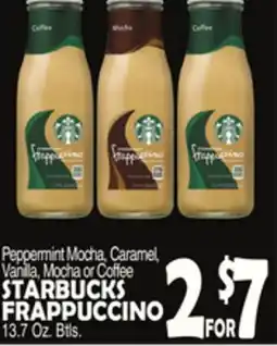 Bravo Supermarkets STARBUCKS FRAPPUCCINO offer