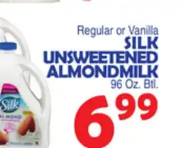 Bravo Supermarkets SILK UNSWEETENED ALMONDMILK offer