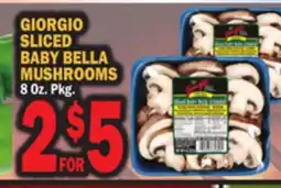 Bravo Supermarkets GIORGIO SLICED BABY BELLA MUSHROOMS offer