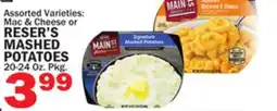 Bravo Supermarkets RESER'S MASHED POTATOES offer