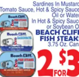 Bravo Supermarkets BEACH CLIFF FISH STEAKS offer