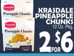 Bravo Supermarkets KRASDALE PINEAPPLE CHUNKS offer