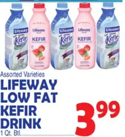 Bravo Supermarkets LIFEWAY LOW FAT KEFIR DRINK offer