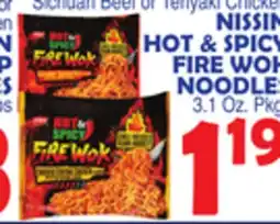 Bravo Supermarkets NISSIN HOT & SPICY FIRE WOK NOODLES offer