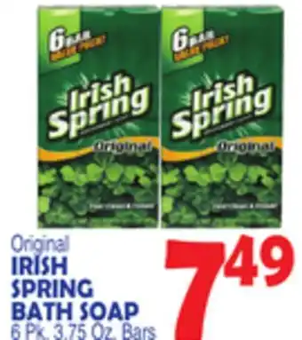 Bravo Supermarkets IRISH SPRING BATH SOAP offer