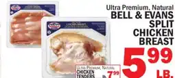 Bravo Supermarkets BELL & EVANS SPLIT CHICKEN BREAST offer