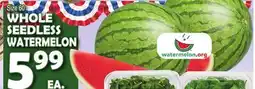 Bravo Supermarkets WHOLE SEEDLESS WATERMELON offer