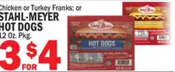 Bravo Supermarkets STAHL-MEYER HOT DOGS offer