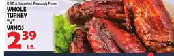 Bravo Supermarkets WHOLE TURKEY V WINGS offer