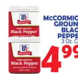 Bravo Supermarkets MCCORMIC GROUND BLACK PEPPER offer