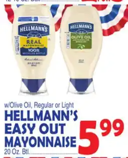 Bravo Supermarkets HELLMANN'S EASY OUT MAYONNAISE offer