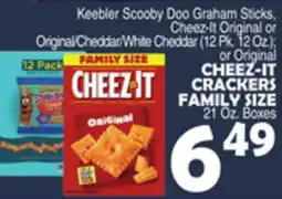 Bravo Supermarkets CHEEZ-IT CRACKERS FAMILY SIZE 21 Oz. Boxes offer
