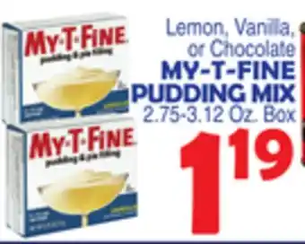 Bravo Supermarkets MY-T-FINE PUDDING MIX offer