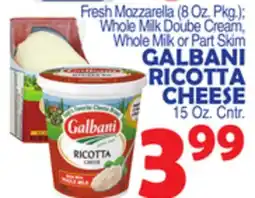 Bravo Supermarkets GALBANI RICOTTA CHEESE 15 Oz. Cntr offer