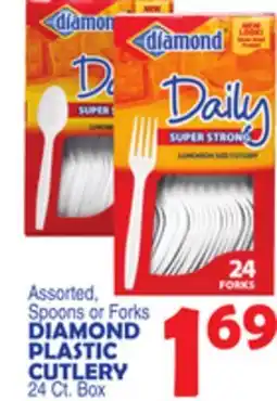 Bravo Supermarkets DIAMOND PLASTIC CUTLERY offer