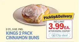 Kings Food Markets KINGS 2 PACK CINNAMON BUNS offer