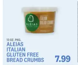 Kings Food Markets ALEIAS ITALIAN GLUTEN FREE BREAD CRUMBS offer