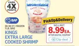 Kings Food Markets KINGS EXTRA LARGE COOKED SHRIMP offer