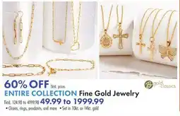 Boscov's ENTIRE COLLECTION Fine Gold Jewelry offer