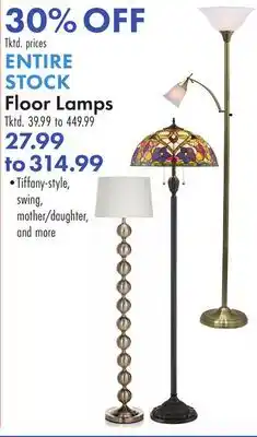 Boscov's ENTIRE STOCK Floor Lamps offer