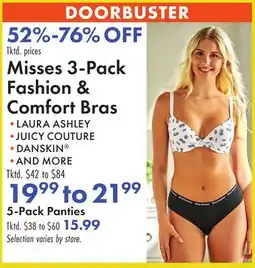 Boscov's Misses 3-Pack Fashion & Comfort Bras offer