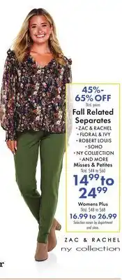 Boscov's Fall Related Separates offer