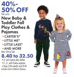 Boscov's Baby & Toddler Fall Play Clothes & Pajamas offer