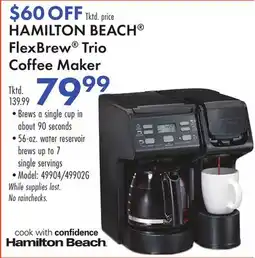 Boscov's HAMILTON BEACH FlexBrew Trio Coffee Maker offer