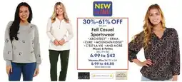 Boscov's Fall Casual Sportswear offer