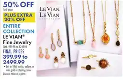 Boscov's ENTIRE COLLECTION LE VIAN Fine Jewelry offer