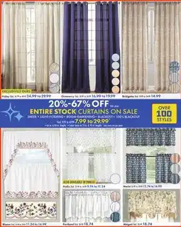 Boscov's ENTIRE STOCK CURTAINS ON SALE offer