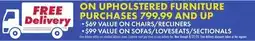 Boscov's UPHOLSTERED FURNITURE offer