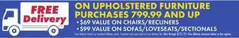 Boscov's UPHOLSTERED FURNITURE offer