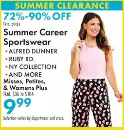 Boscov's Summer Career Sportswear offer