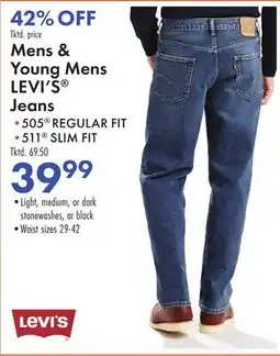 Boscov's Mens & Young Mens LEVI'S Jeans offer