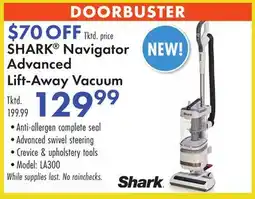 Boscov's SHARK Navigator Advanced Lift-Away Vacuum offer