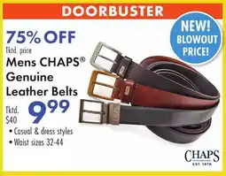 Boscov's Mens CHAPS Genuine Leather Belts offer