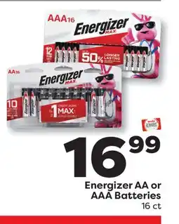 Weis Markets Energizer AA or AAA Batteries offer