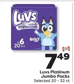 Weis Markets Luvs Platinum Jumbo Packs offer