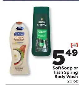 Weis Markets SoftSoap or Irish Spring Body Wash offer