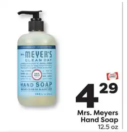 Weis Markets Mrs. Meyers Hand Soap offer