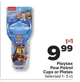 Weis Markets Playtex Paw Patrol Cups or Plates offer