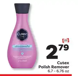 Weis Markets Cutex Polish Remover offer