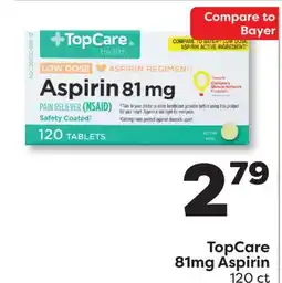 Weis Markets TopCare 81mg Aspirin offer