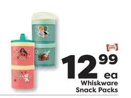 Weis Markets Whiskware Snack Packs offer
