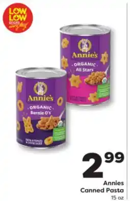 Weis Markets Annies Canned Pasta offer