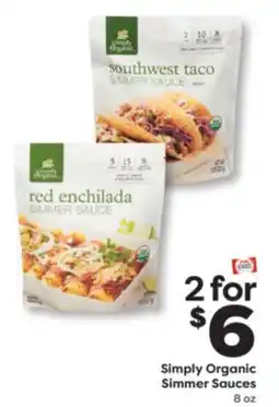 Weis Markets Simply Organic Simmer Sauces offer