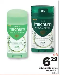 Weis Markets Mitchum Naturals Deodorant offer